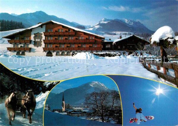 Koessen Tirol Hotel Restaurant Riedl Pferdeschlitten