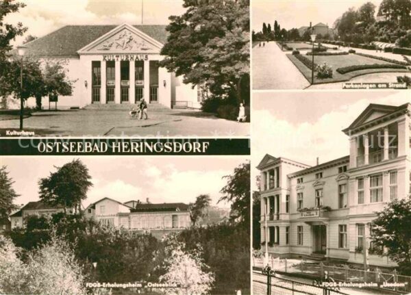 Heringsdorf Ostseebad Usedom Kulturhaus Parkanlagen am Strand FDGB E