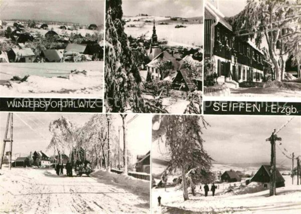 Seiffen Erzgebirge Teilansichten Wintersportplatz Winterla
