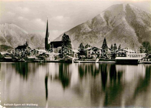 Rottach-Egern Ortsansicht vom Tegernsee aus mit Blick