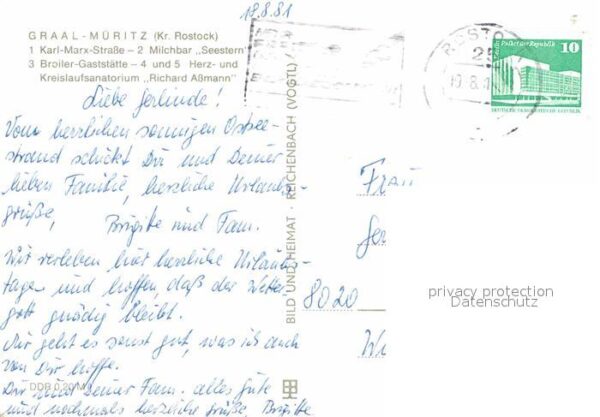 Graal-Mueritz Ostseebad Karl Marx Strasse Milchbar Seestern Bro – Bild 2