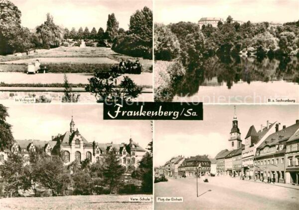 Frankenberg Sachsen Volkspark Sachsenburg Schule Platz der