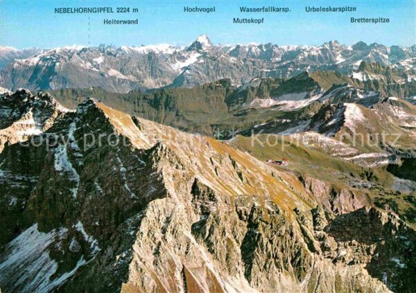 Nebelhorn Allgäuer Alpen mit Hochvogel und Lechta
