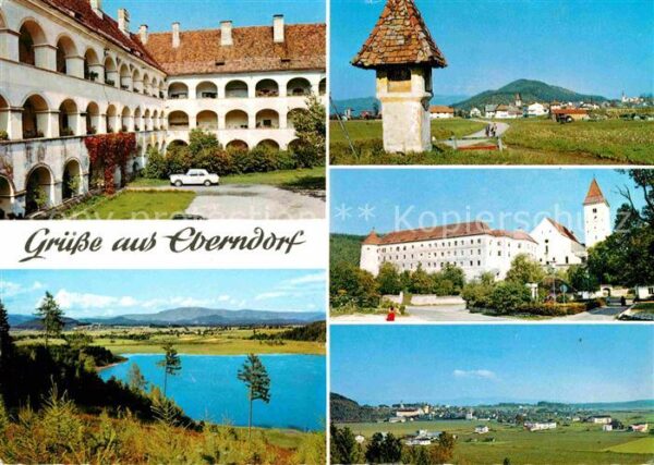 Eberndorf Kloster Bildstock Landschaftspanorama