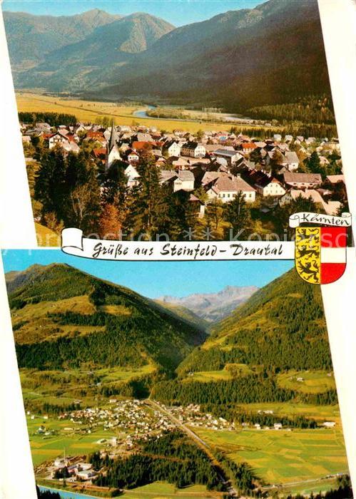 Steinfeld Kaernten Panorama Drautal Alpen Fliegeraufnahme