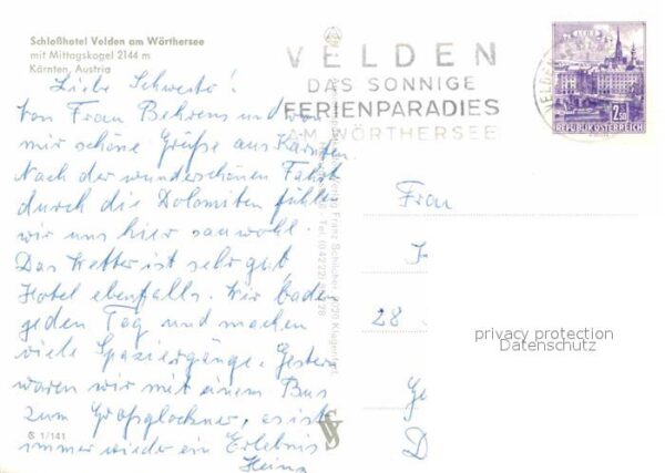 Velden Woerthersee Schlosshotel Badeplatz Wassersport Mitt – Bild 2