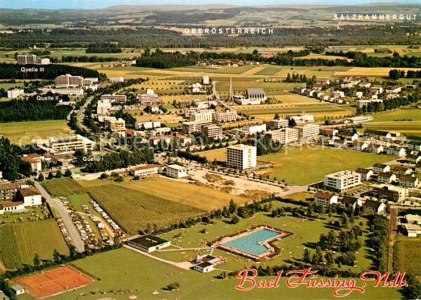 Bad Fuessing Schwefeltherme Tennisplatz Fliegeraufna