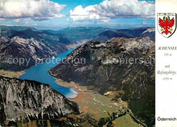 Achensee Alpensee mit Rofangebirge Fliegeraufnah