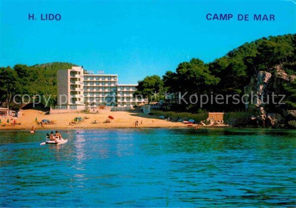 Camp de Mar Hotel Lido Strand Ansicht vom Meer aus