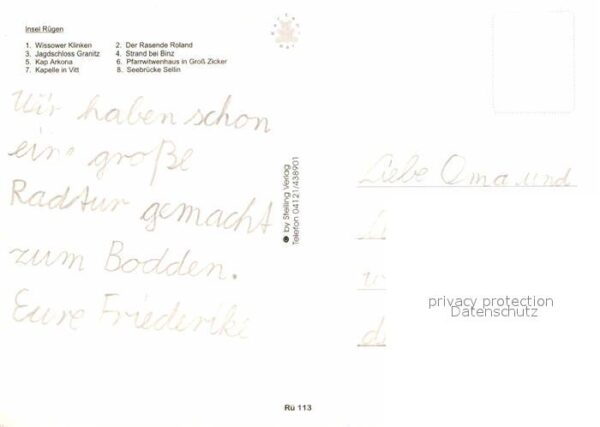 Insel Ruegen Wissower Klinken Kreidefelsen Jagdschlo – Bild 2