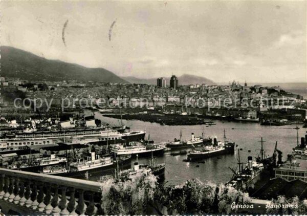 Genova Genua Liguria Panorama Hafen