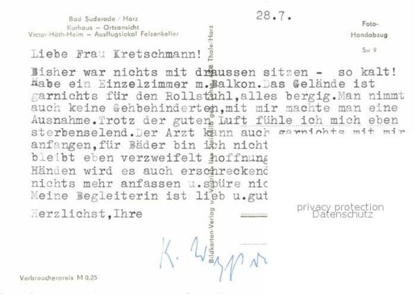 Bad Suderode Kurhaus Ortsansicht Victor Höth Heim Au – Bild 2