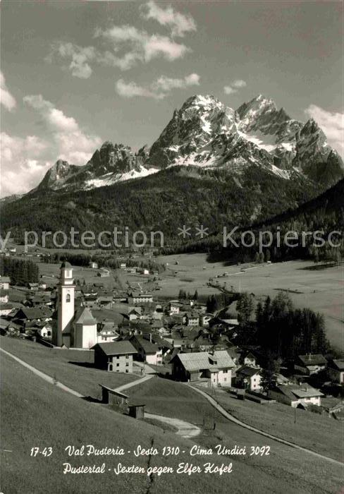 Sesto Sexten Suedtirol Panorama gegen Elferkofel Sextener Dolo