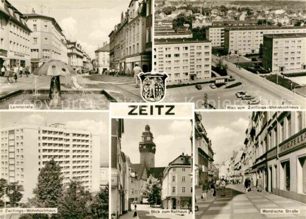 Zeitz Leninstrasse Blick vom Zwillingswohnhoc