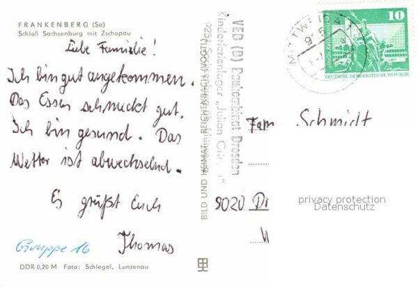 Frankenberg Sachsen Schloss Sachsenburg mit Zschopau – Bild 2