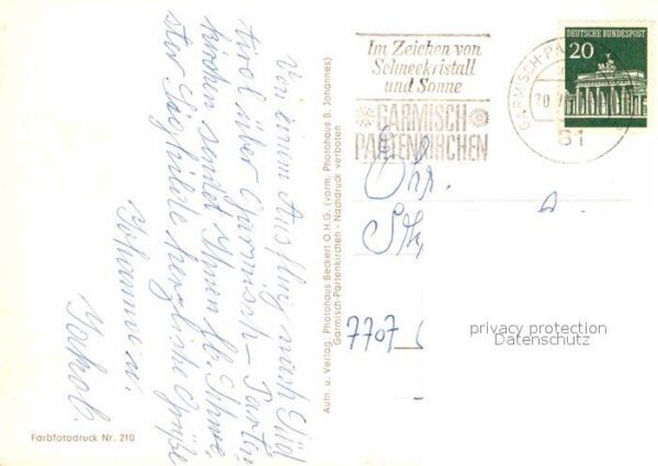 Garmisch-Partenkirchen Teilansicht Kirche Platz – Bild 2