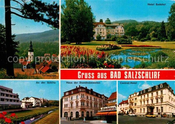 Bad Salzschlirf Teilansicht Hotel Badehof Haus der Stan