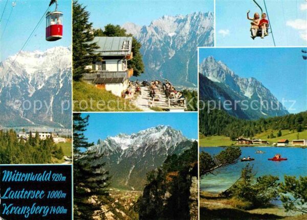 Mittenwald Bayern Seilbahn Lautersee Kranzberg Laintalsch