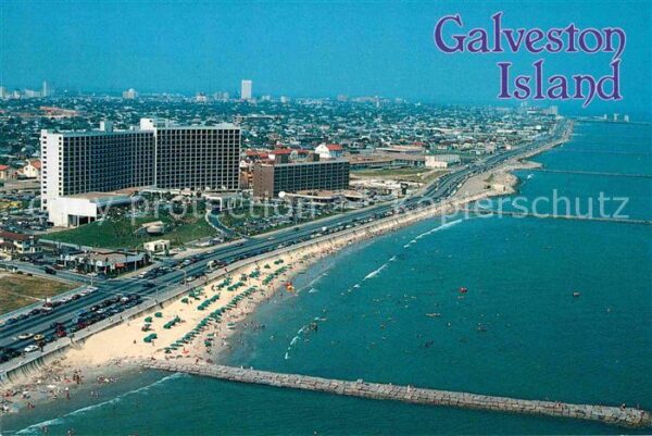 Galveston Texas Fliegeraufnahme Strand