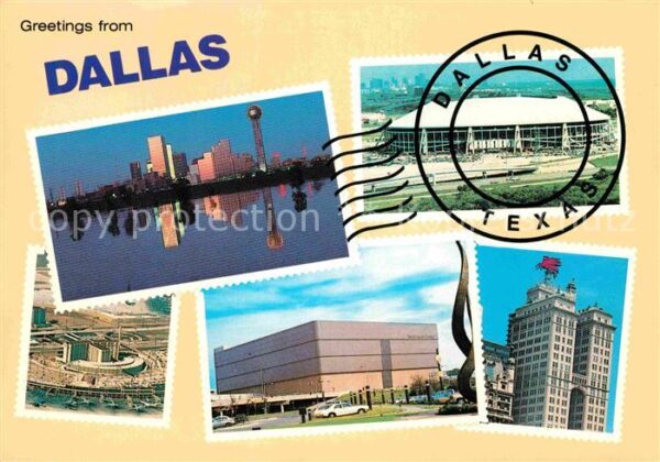 Dallas Texas Skyline Fliegeraufnahme Stadion