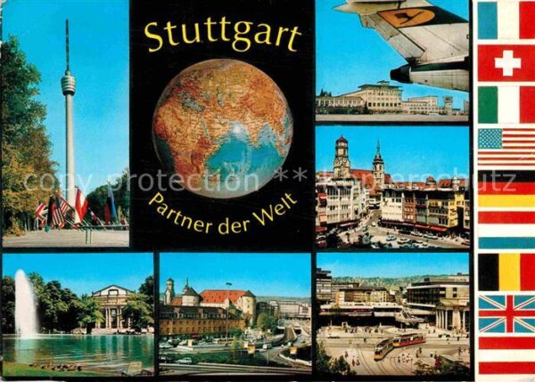 Stuttgart Fernsehturm Flughafen Teilansicht