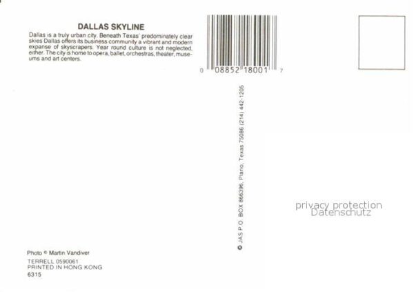 Dallas Texas Skyline – Bild 2