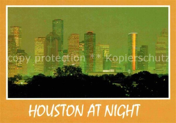 Houston  Texas USA Panorama bei Nacht