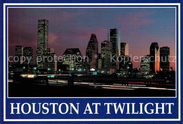 Houston  Texas USA Skyline bei Sonnenuntergang