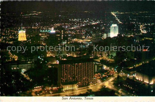 San Antonio Texas Fliegeraufnahme bei Nacht