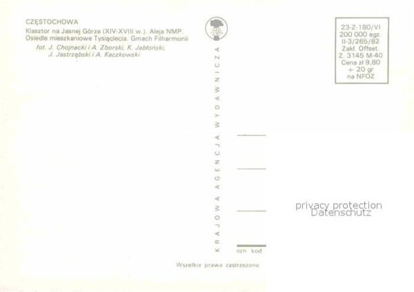 Czestochowa Schlesien Klasztor na Jasnej Gorze – Bild 2