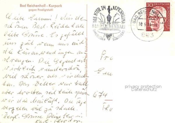 Bad Reichenhall Kurpark gegen Predigtstuhl – Bild 2