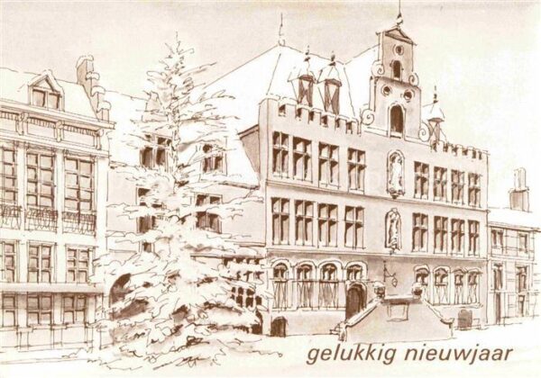 Bergen op Zoom Gelukkig nieuwjaar K?nstlerkarte Winter
