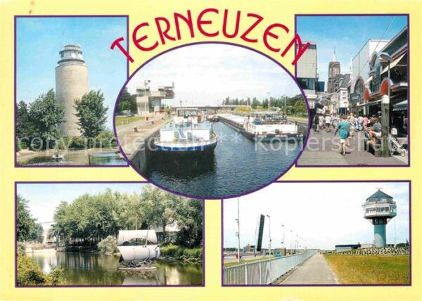 Terneuzen Leuchtturm Wachturm Hafen Ortspartie