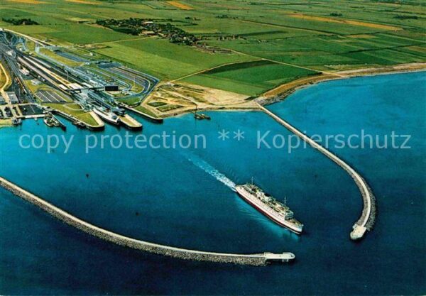 Insel Fehmarn Fliegeraufnahme Fährbahnhof Puttgarden