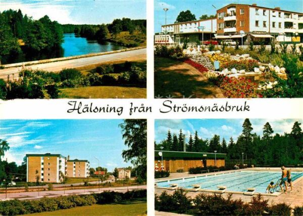 Stroemsnaesbruk Freibad Flusspartie