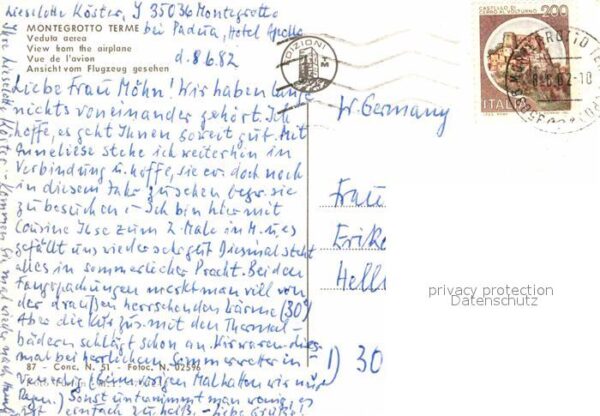 Montegrotto Terme Fliegeraufnahme Kirchenpartie – Bild 2