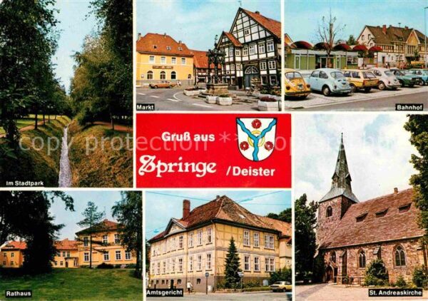 Springe Deister Rathaus Amstgericht Markt Kirche Stadtp
