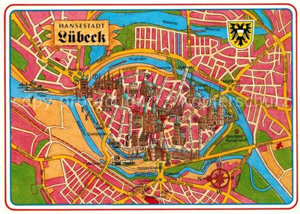 Luebeck Lapgplan der Hansestadt