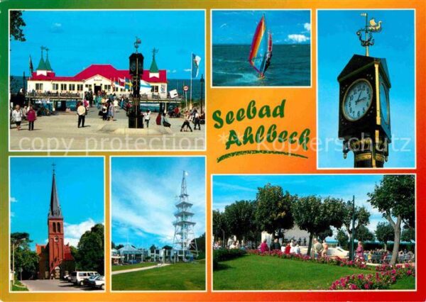 Ahlbeck Ostseebad Seebrücke Promenade Kirche Uhr