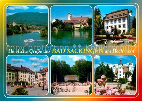 Bad Saeckingen Thermalbd Trompeterstadt Partie am Rhei