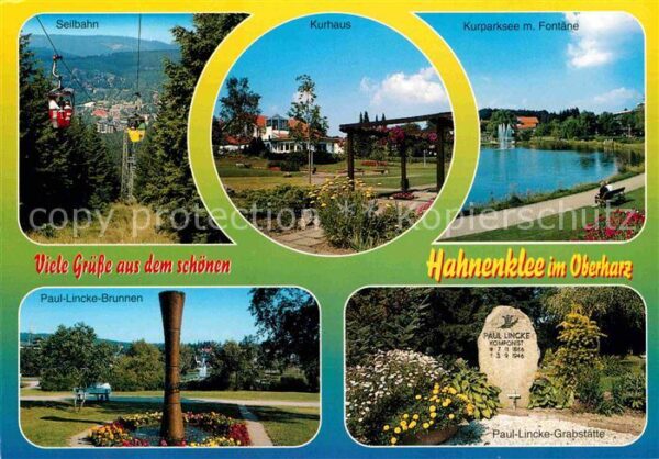 Hahnenklee-Bockswiese Harz Seilbahn Kurhaus Kurpark Paul Lincke Gr