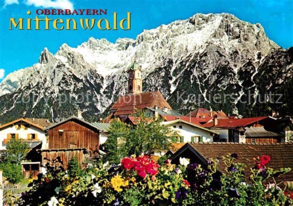 Mittenwald Bayern mit Karwendelspitze