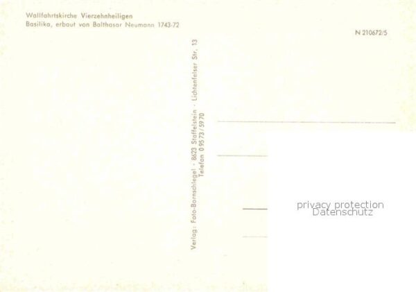 Vierzehnheiligen Wallfahrtskirche Basilika erbaut von Ba – Bild 2