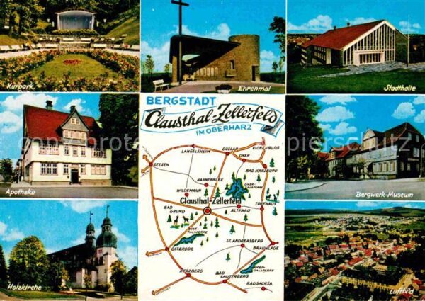 Clausthal-Zellerfeld Stadthalle Ehrenmal Kurpark Holzkirche