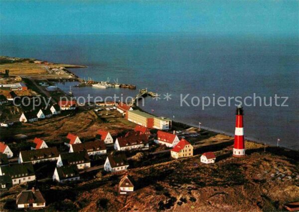Hoernum Sylt Fliegeraufnahme mit Leuchtturm und Hafe