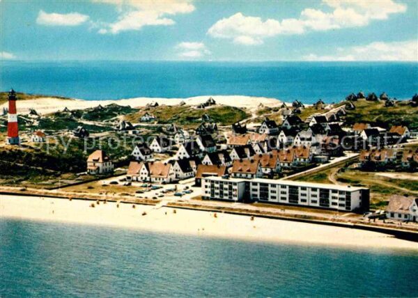 Hoernum Sylt Fliegeraufnahme Strand Leuchtturm