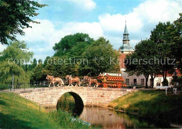 Friedrichstadt Eider Historische Steinbrücke 6-er-Pferdegesp