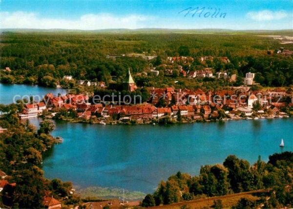 Moelln Lauenburg Fliegeraufnahme Partie am Wasser