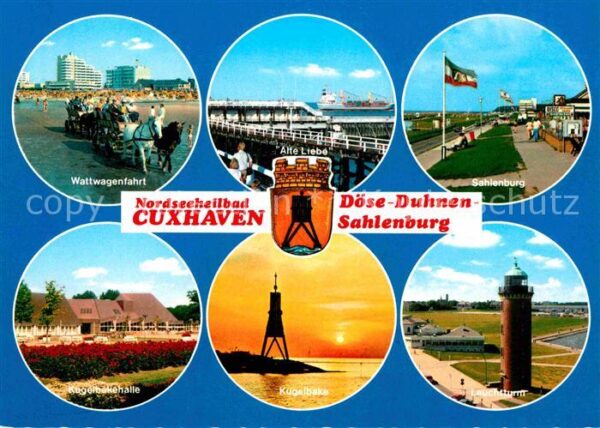 Cuxhaven Doese Nordseebad Sahlenburg Wattwagenfahrt Alte Liebe Ku