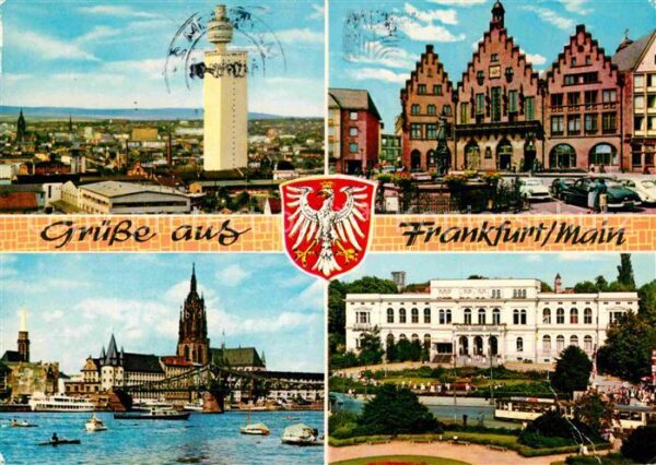 Frankfurt Main Henninger-Turm R?mer mit Gerechtigkeits